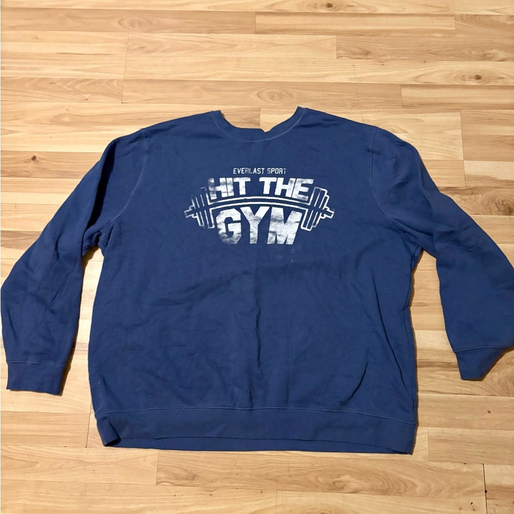 Everlast Navy and White Logo Pullover Sweatshirt
